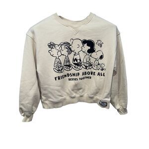 Zara Snoopy Peanuts Friendship Sweatshirt Youth 13/14 Best Moments w/ Friends